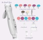 Baby Nail Clippers 20 in 1 by Royal Angels Baby | Safe Electric Baby Nail Trimmer, Baby Nail File Kit, Additional Replacement Heads, Newborn Toddler Toes and Fingernails, Trim and Polish (Blue) - Image 4